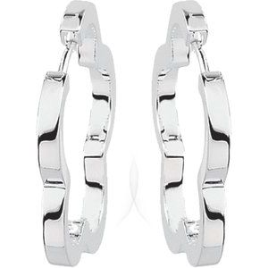 Flower Hinged Hoop Earrings