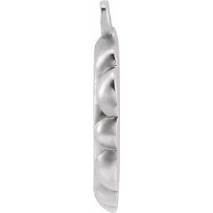 Platinum 10x8.4 mm Bee Medallion Dangle