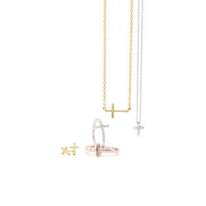Solitaire Sideways Cross Ring 