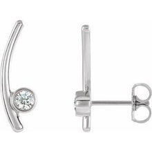 Load image into Gallery viewer, Sterling Silver Sapphire Ear Climbers
