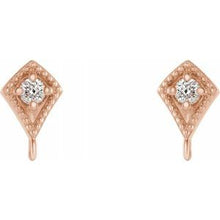 Load image into Gallery viewer, Round Accented Earring Top
