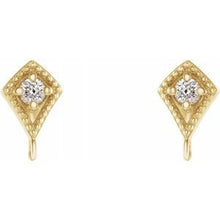 Load image into Gallery viewer, Round Accented Earring Top
