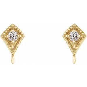 Round Accented Earring Top