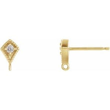 Load image into Gallery viewer, 14K Yellow .03 CTW Diamond Earring Top
