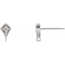 Load image into Gallery viewer, 14K White .03 CTW Diamond Earring Top
