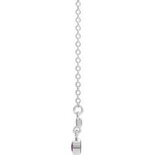 Charger l&#39;image dans la galerie, Sterling Silver Chatham¬Æ Created Alexandrite Bezel-Set 18&quot; Bar Necklace

