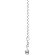 Charger l&#39;image dans la galerie, Sterling Silver Sapphire Bezel-Set 18&quot; Bar Necklace
