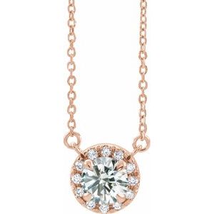 Collier en or 14K à diamants 1 1/6 CTW 18 "