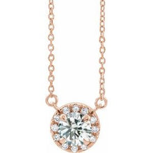 Load image into Gallery viewer, 14K Rose 3/4 CTW Diamond 16&quot; Necklace
