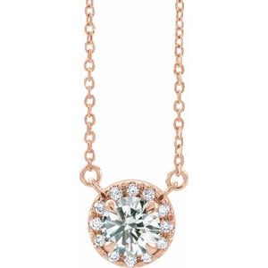14K Rose 3/4 CTW Diamond 18" Necklace
