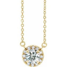 Charger l&#39;image dans la galerie, Collier en or jaune 14 carats de 1 CTW cultivé en français, 16-18 &quot;
