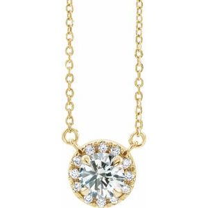 14K Yellow 9/10 CTW Diamond 18" Necklace