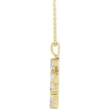 Load image into Gallery viewer, 14K Yellow 1 CTW Diamond Cross 16-18&quot; Necklace
