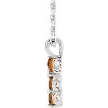Charger l&#39;image dans la galerie, Sterling Silver Citrine Cross 16-18&quot; Necklace
