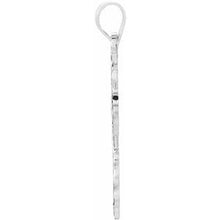 Load image into Gallery viewer, Sterling Silver Orthodox Cross Pendant with Black Inlay without Packaging
