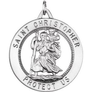 St. Christopher Medal Necklace or Pendant     