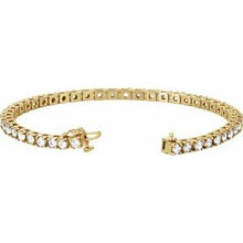 Load image into Gallery viewer, 14K Yellow 4 1/2 CTW Lab-Grown Diamond Line 7 1/4&quot; Bracelet
