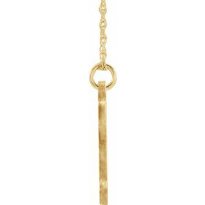 14K Yellow Gold-Plated Sterling Silver Script Initial K 16-18" Necklace