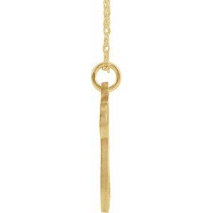 14K Yellow Gold-Plated Sterling Silver Script Initial N 16-18" Necklace