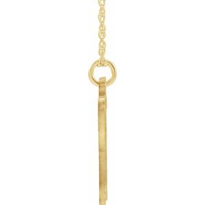 14K Yellow Gold-Plated Sterling Silver Script Initial H 16-18" Necklace