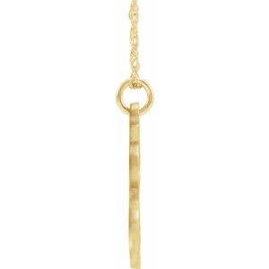 14K Yellow Gold-Plated Sterling Silver Script Initial I 16-18" Necklace