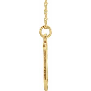 14K Yellow Gold-Plated Sterling Silver Script Initial T 16-18" Necklace