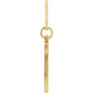 14K Yellow Gold-Plated Sterling Silver Script Initial W 16-18" Necklace