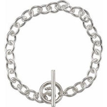 Load image into Gallery viewer, Sterling Silver Toggle 8&quot; Bracelet
