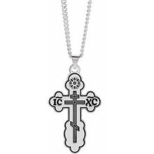 Charger l&#39;image dans la galerie, Orthodox Cross Pendant with Black Inlay
