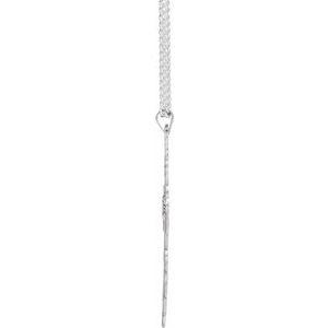 Sterling Silver 40x26 mm Orthodox Cross Necklace
