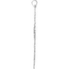 Load image into Gallery viewer, Sterling Silver Orthodox Cross Pendant with Black Inlay without Packaging
