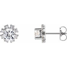 Load image into Gallery viewer, Sterling Silver 2 CTW Diamond Earrings
