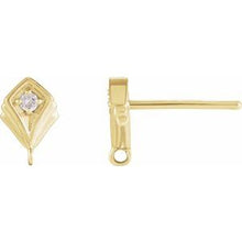 Load image into Gallery viewer, 14K Yellow .015 CT Diamond Vintage-Inspired Earring Top
