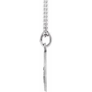 Sterling Silver 18 mm Guardian Angel Medal