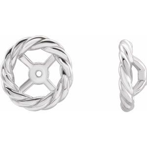 Sterling Silver Rope Earring Jackets