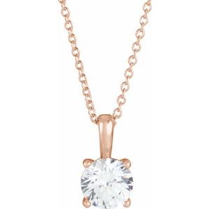 14K Rose 1/2 CT Diamond 16-18