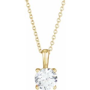 14K Yellow 3/4 CT Diamond 16-18" Necklace