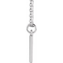 Load image into Gallery viewer, Sterling Silver Initial W Dangle 18&quot; Necklace
