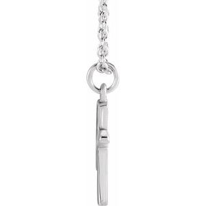 Sterling Silver Initial K Dangle 16" Necklace