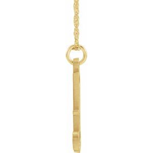 14K Yellow Gold-Plated Sterling Silver Script Initial A 16-18" Necklace