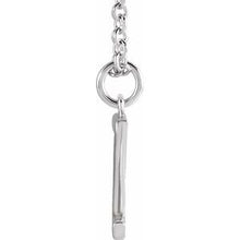 Load image into Gallery viewer, Sterling Silver Initial Z Dangle 18&quot; Necklace
