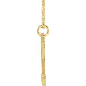 14K Yellow Gold-Plated Sterling Silver Script Initial L 16-18" Necklace