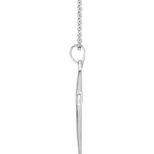 Sterling Silver Cross 18" Necklace