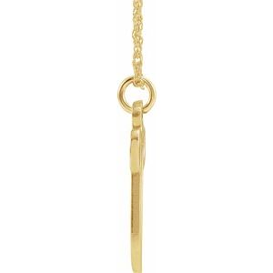 14K Yellow Gold-Plated Sterling Silver Script Initial V 16-18" Necklace