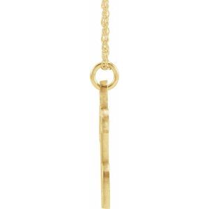 14K Yellow Gold-Plated Sterling Silver Script Initial U 16-18" Necklace