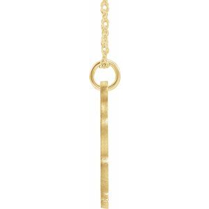 14K Yellow Gold-Plated Sterling Silver Script Initial R 16-18" Necklace