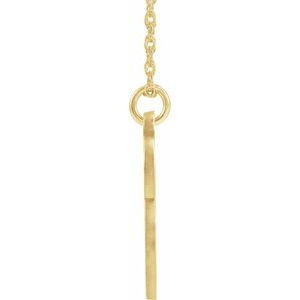 14K Yellow Gold-Plated Sterling Silver Script Initial O 16-18" Necklace