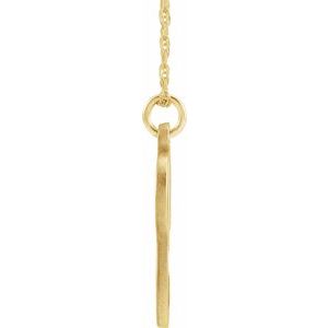 14K Yellow Gold-Plated Sterling Silver Script Initial P 16-18" Necklace