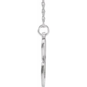 Sterling Silver Script Initial C 16-18" Necklace