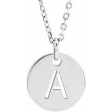 Load image into Gallery viewer, Sterling Silver Initial A 16-18&quot; Necklace
